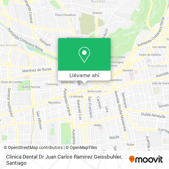 Mapa de Clinica Dental Dr Juan Carlos Ramirez Geissbuhler