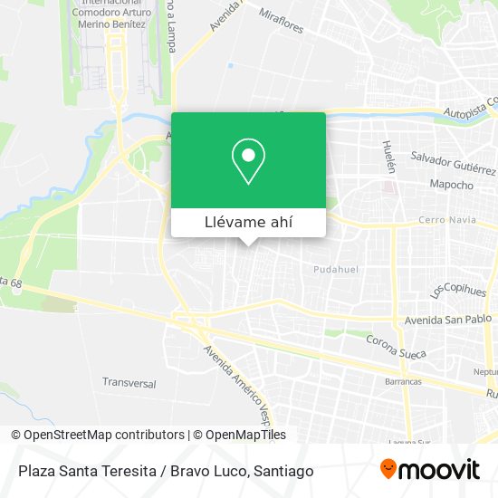 Mapa de Plaza Santa Teresita / Bravo Luco