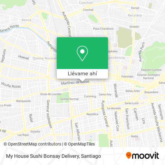 Mapa de My House Sushi Bonsay Delivery