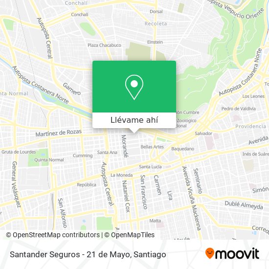 Mapa de Santander Seguros - 21 de Mayo