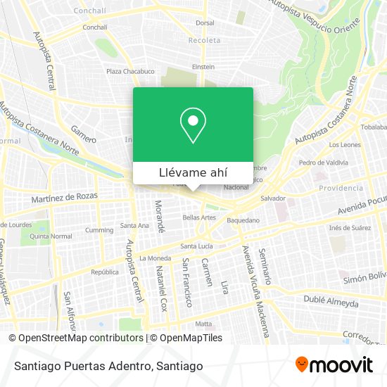 Mapa de Santiago Puertas Adentro