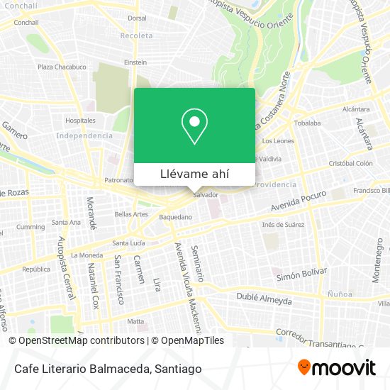 Mapa de Cafe Literario Balmaceda