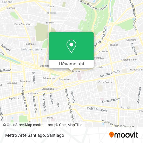 Mapa de Metro Arte Santiago