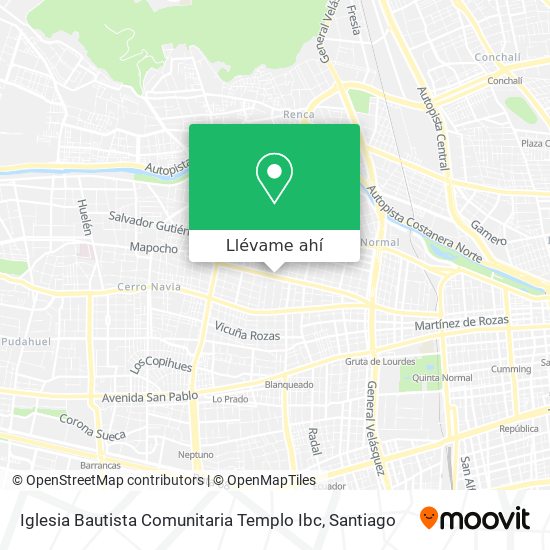 Mapa de Iglesia Bautista Comunitaria Templo Ibc