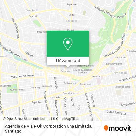 Mapa de Agencia de Viaje-Ok Corporation Cha Limitada