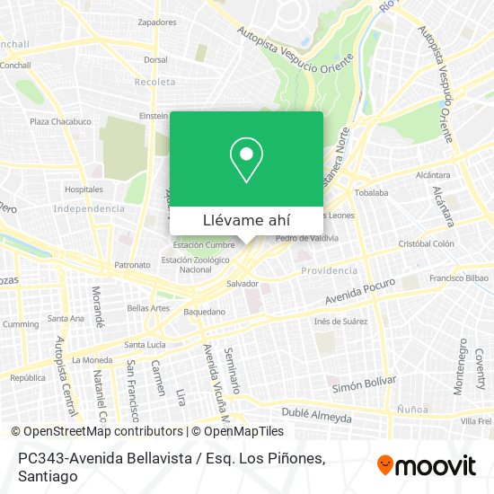 Mapa de PC343-Avenida Bellavista / Esq. Los Piñones