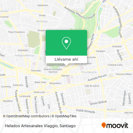 Mapa de Helados Artesanales Viaggio