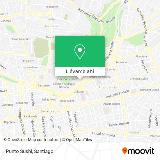 Mapa de Punto Sushi