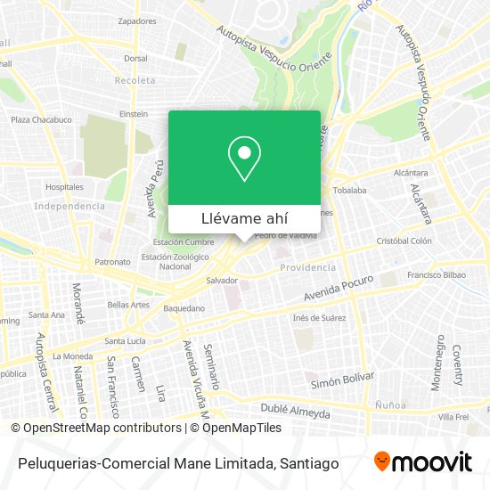 Mapa de Peluquerias-Comercial Mane Limitada