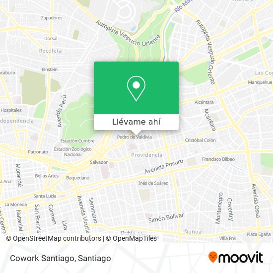 Mapa de Cowork Santiago