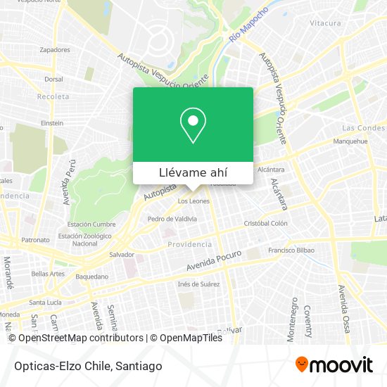 Mapa de Opticas-Elzo Chile