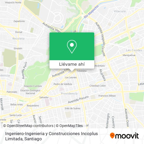 Mapa de Ingeniero-Ingenieria y Construcciones Incoplus Limitada