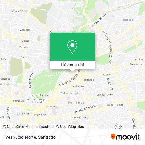 ¿Cómo llegar a Vespucio Norte en Providencia en Micro o metro?