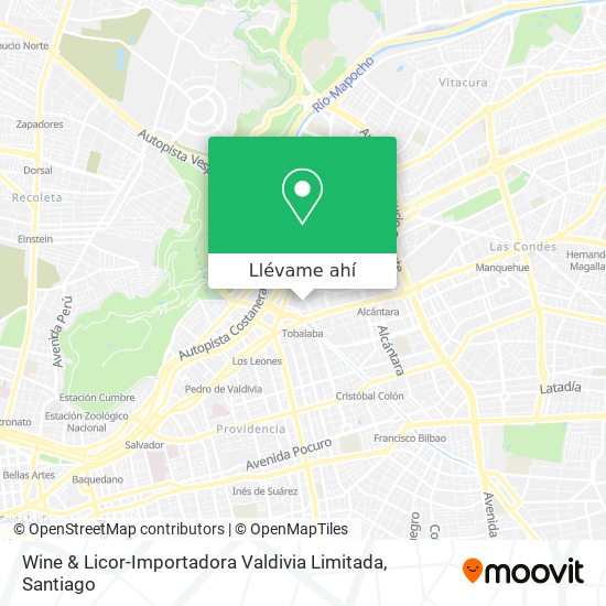 Mapa de Wine & Licor-Importadora Valdivia Limitada
