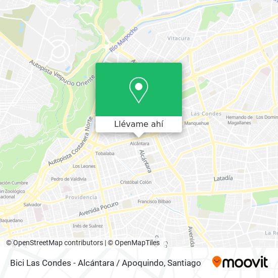 Mapa de Bici Las Condes - Alcántara / Apoquindo