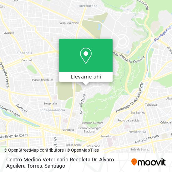 Mapa de Centro Médico Veterinario Recoleta Dr. Alvaro Aguilera Torres