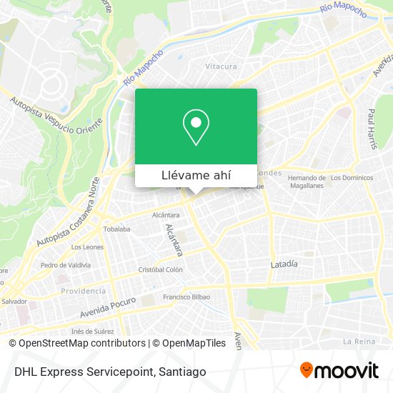 Mapa de DHL Express Servicepoint