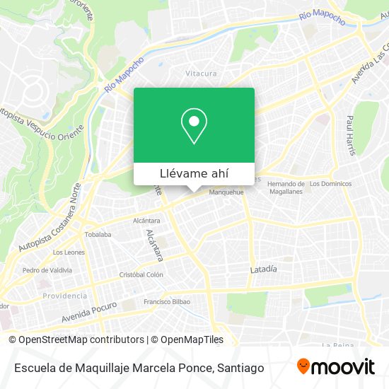 Mapa de Escuela de Maquillaje Marcela Ponce