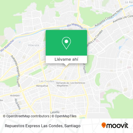 Mapa de Repuestos Express Las Condes