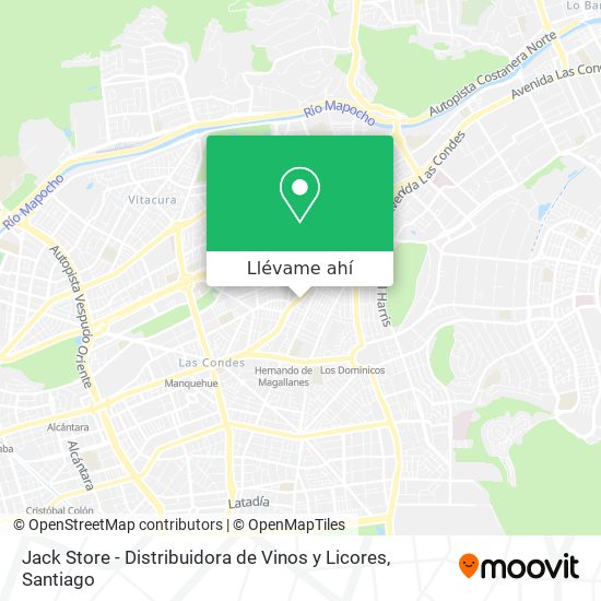 Mapa de Jack Store - Distribuidora de Vinos y Licores