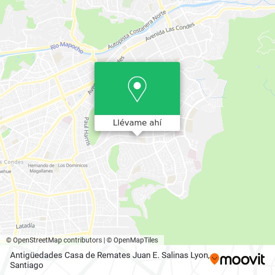 Mapa de Antigüedades Casa de Remates Juan E. Salinas Lyon