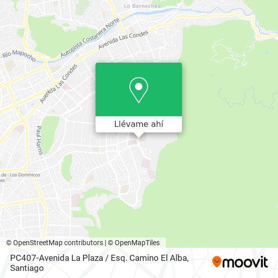Mapa de PC407-Avenida La Plaza / Esq. Camino El Alba