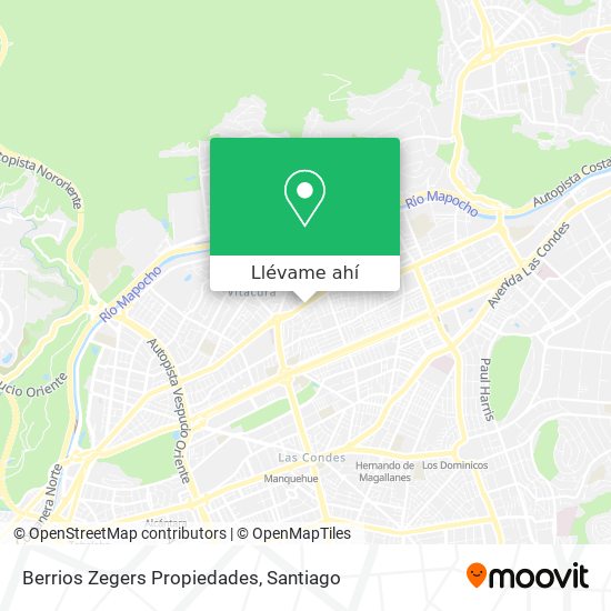 Mapa de Berrios Zegers Propiedades