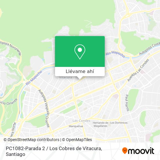 Mapa de PC1082-Parada 2 / Los Cobres de Vitacura