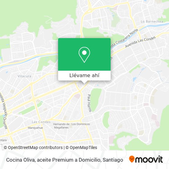 Mapa de Cocina Oliva, aceite Premium a Domicilio