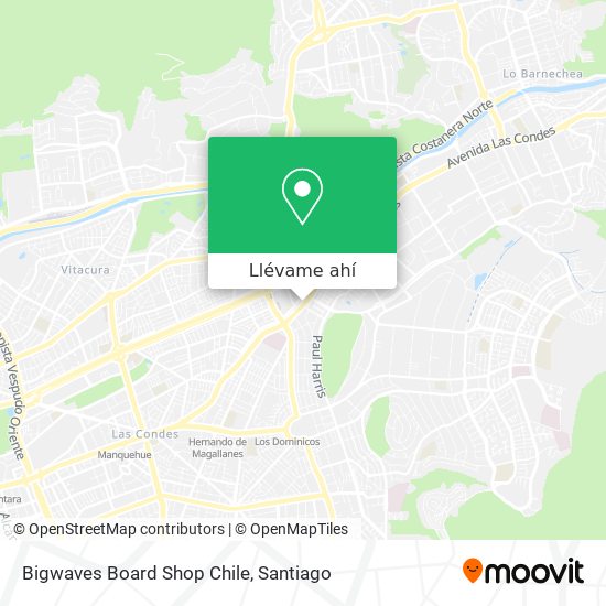 Mapa de Bigwaves Board Shop Chile