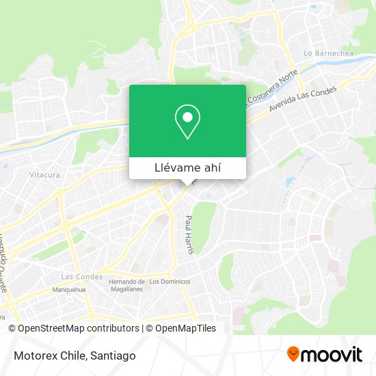 Mapa de Motorex Chile