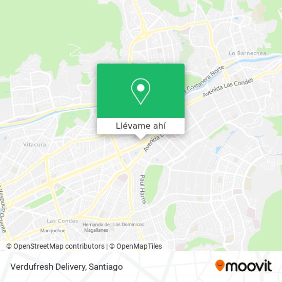 Mapa de Verdufresh Delivery