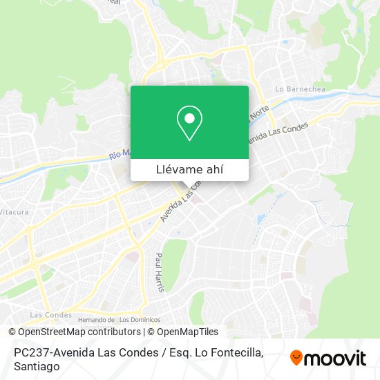 Mapa de PC237-Avenida Las Condes / Esq. Lo Fontecilla