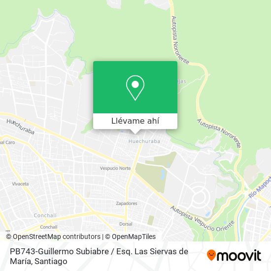 Mapa de PB743-Guillermo Subiabre / Esq. Las Siervas de María