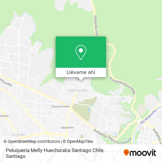 Mapa de Peluqueria Melly Huechuraba Santiago Chile