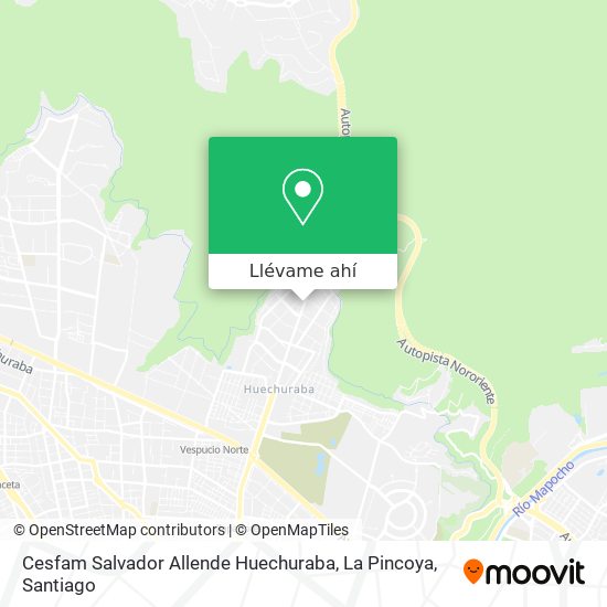 Mapa de Cesfam Salvador Allende Huechuraba, La Pincoya