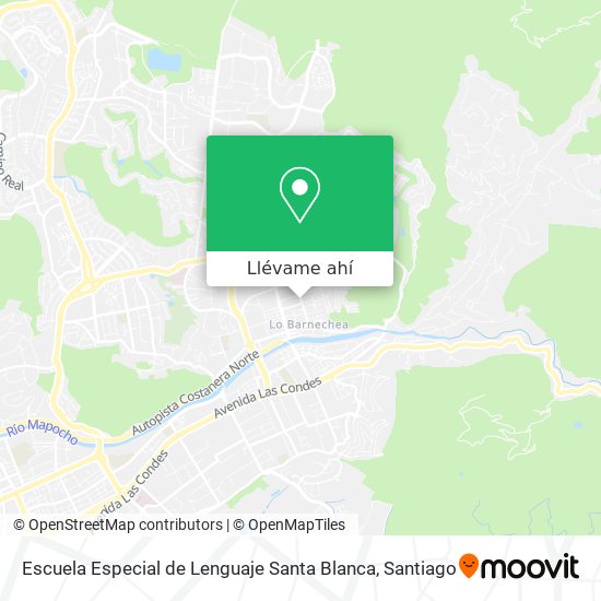 Mapa de Escuela Especial de Lenguaje Santa Blanca