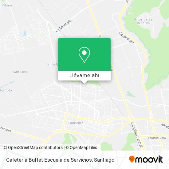 Mapa de Cafeteria Buffet Escuela de Servicios