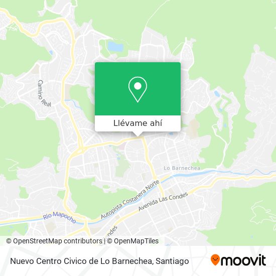 Mapa de Nuevo Centro Civico de Lo Barnechea
