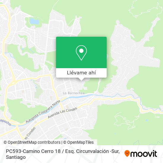 Mapa de PC593-Camino Cerro 18 / Esq. Circunvalación -Sur