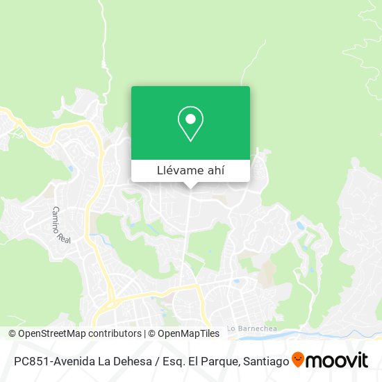 Mapa de PC851-Avenida La Dehesa / Esq. El Parque