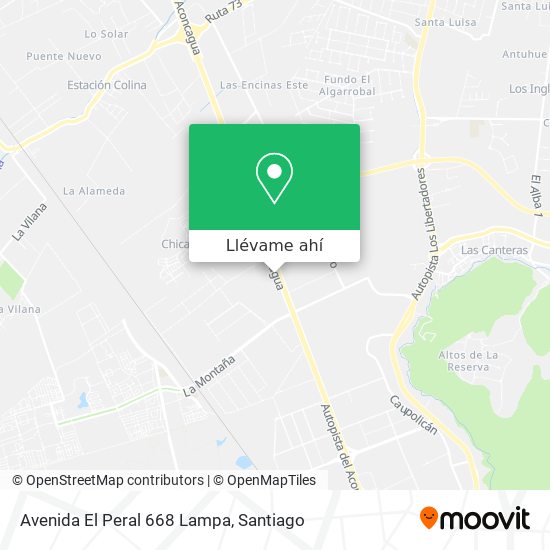Mapa de Avenida El Peral 668 Lampa
