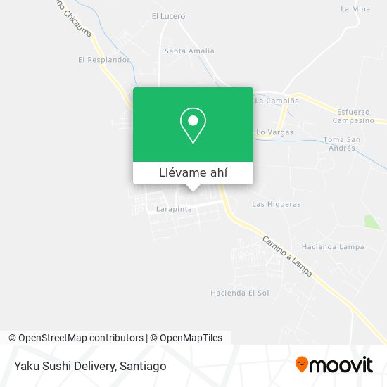 Mapa de Yaku Sushi Delivery
