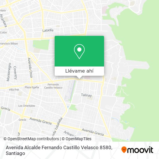 Mapa de Avenida Alcalde Fernando Castillo Velasco 8580