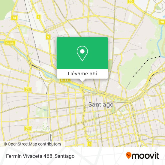 Mapa de Fermín Vivaceta 468