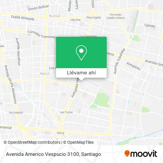 Mapa de Avenida Americo Vespucio 3100