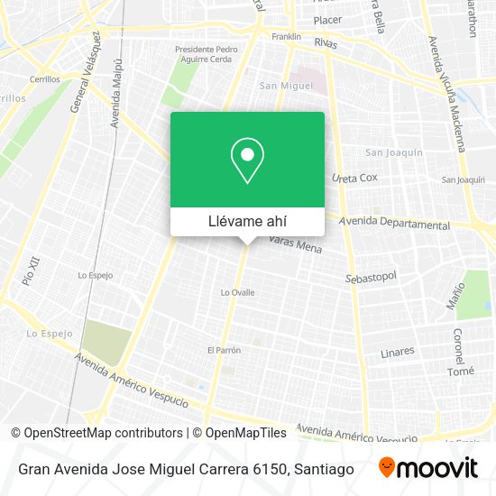 ¿Cómo llegar a Gran Avenida Jose Miguel Carrera 6150 en San Miguel en