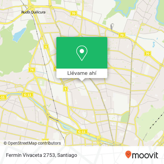Mapa de Fermín Vivaceta 2753