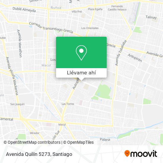 Mapa de Avenida Quilín 5273