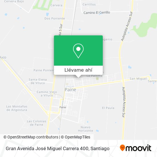 Mapa de Gran Avenida José Miguel Carrera 400